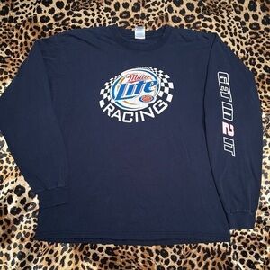 Preloved Vintage Rusty Wallace Miller Lite Racing Long Sleeve Graphic Tee